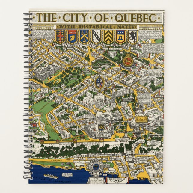 Agenda Mapa de la ciudad de Quebec (Anverso)