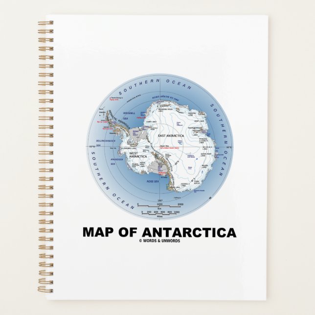 Agenda Mapa De La Geografía Antártica (Anverso)