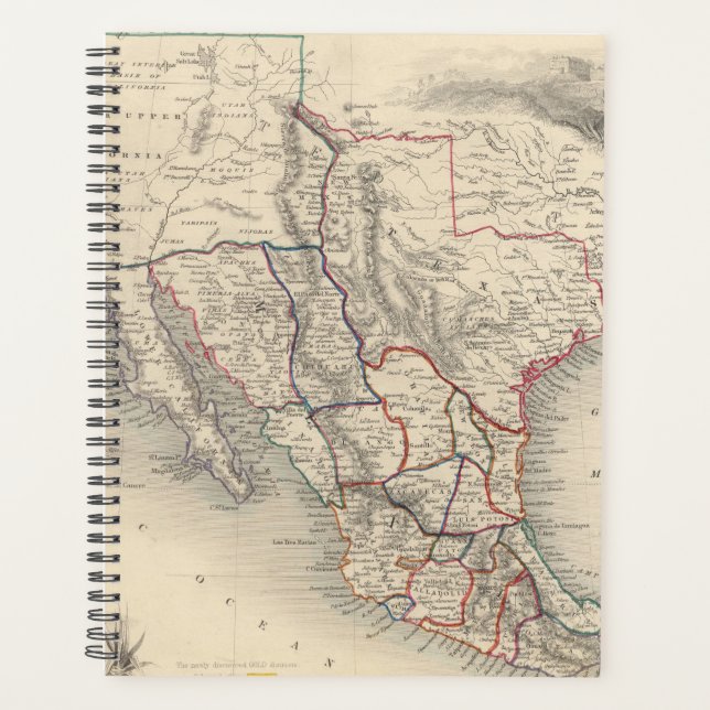 Agenda Mapa de México, California y Texas (Anverso)