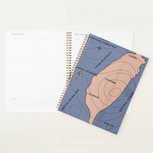 Agenda Mapa del clima al estilo de la época de Taiwán
