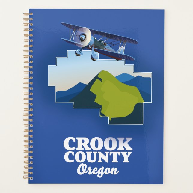 Agenda mapa del condado de Crook Oregon (Anverso)