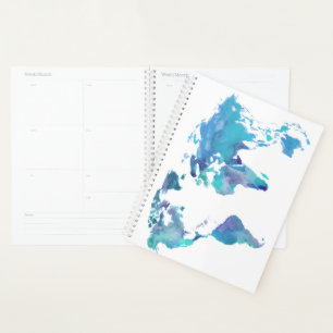 Agenda Mapa del mundo azul