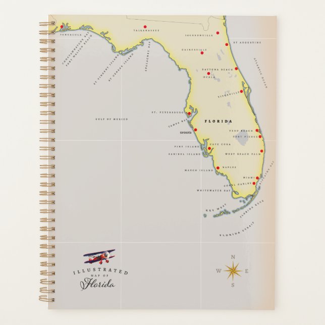 Agenda Mapa ilustrado de Florida (Anverso)