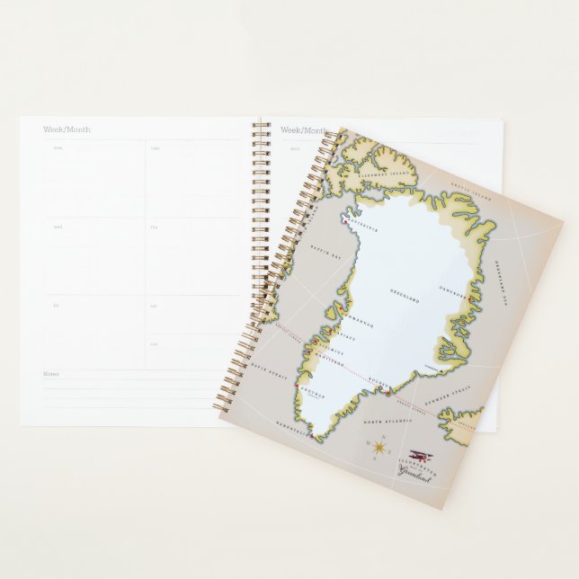 Agenda Mapa ilustrado de Groenlandia (Demostración)