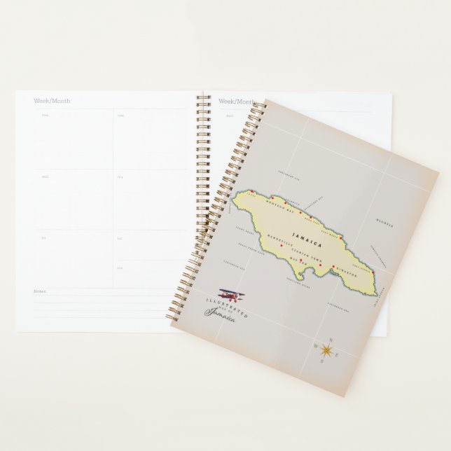 Agenda Mapa ilustrado de Jamaica. (Demostración)