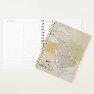 Agenda Mapa ilustrado del Medio Oriente.