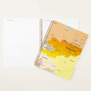 Agenda Mapa político de Kirguistán y Asia Central