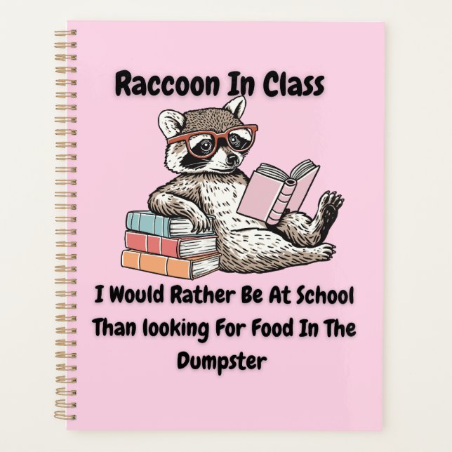 Agenda Mapache en clase (Anverso)