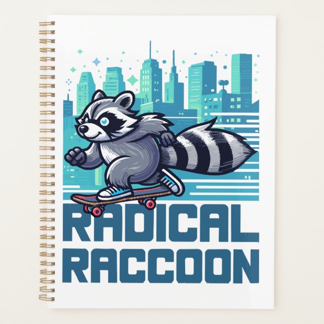 Agenda Mapache Radical Urbano Skateboarder (Anverso)