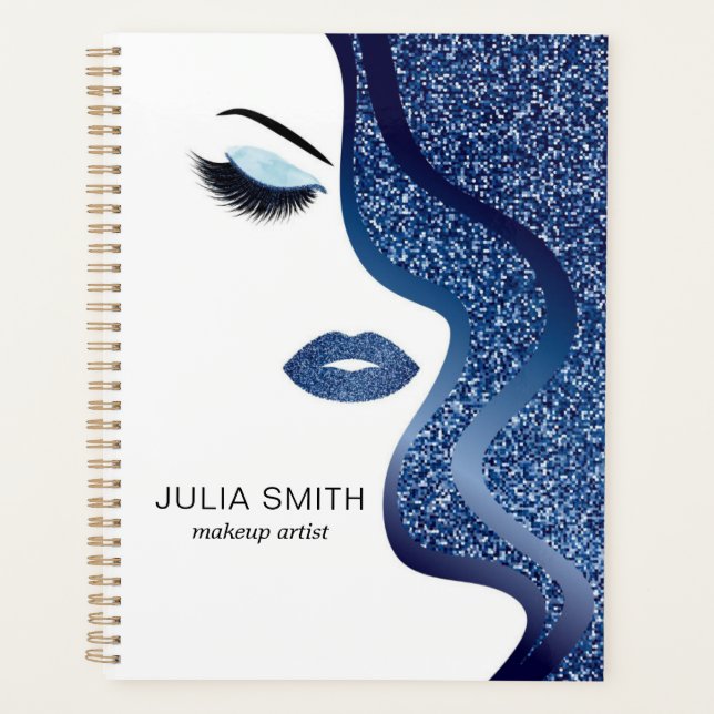 Agenda Maquillaje con efecto azul oscuro (Anverso)
