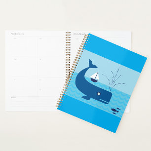 Agenda Mar Azul de ballena náutica y velero