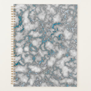 Agenda Marble azul blanco