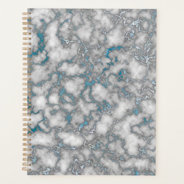 Agenda Marble azul blanco (Anverso)