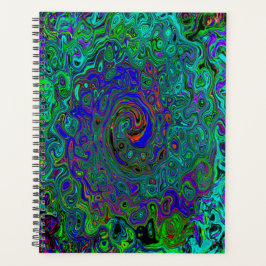 Agenda Marble azul y acuamarina Resumen Swirte retro