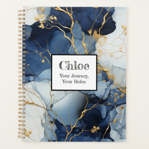 Agenda Marble Blue&Gold Tu Viaje, Tus Reglas