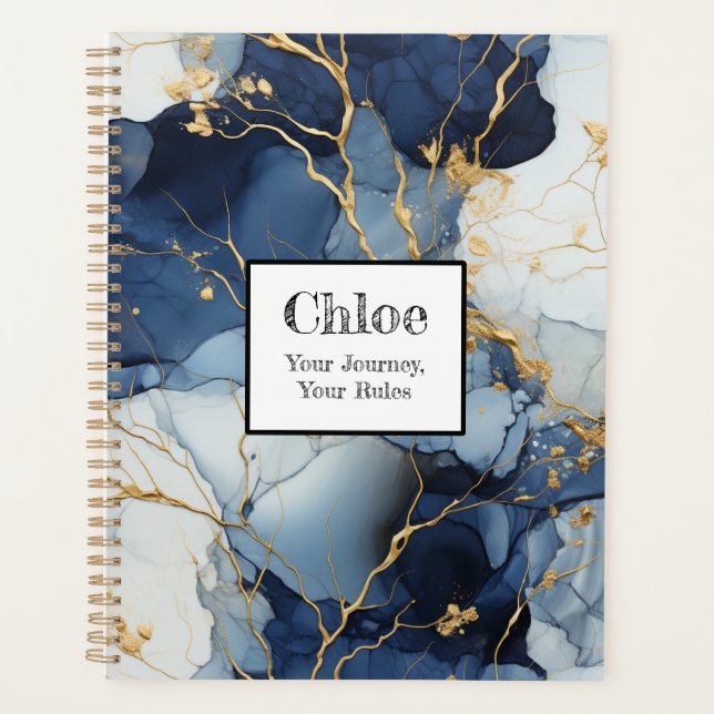 Agenda Marble Blue&Gold Tu Viaje, Tus Reglas (Anverso)