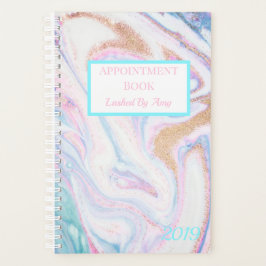 Agenda Marble de arena marble de playa Purpurina acuarela