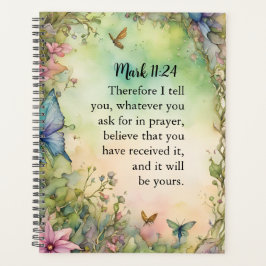 Agenda Marca 11:24 Imagen de color de agua cristiana