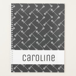 Agenda Marcas blancas de lacrosse grises estampadas