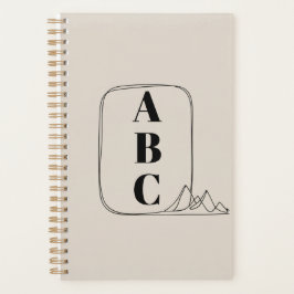 Agenda Marco de Arte de Línea Minimalista