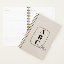 Agenda Marco de Arte de Línea Minimalista