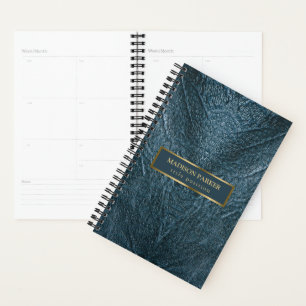Agenda Marco dorado de cuero