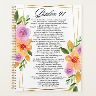 Agenda Marco Geométrico Floral Psalm 91