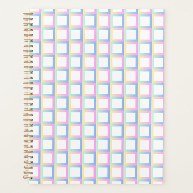 Agenda Marcos de patrones de gradiente simétricos blancos (Anverso)