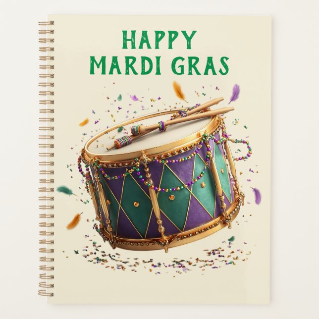 Agenda Mardi Gras Festive Drum (Anverso)