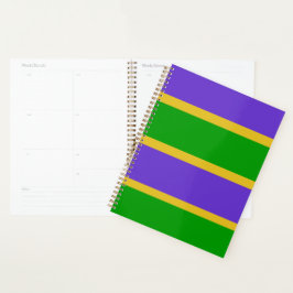 Agenda Mardi Gras Stripes Colores