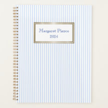 Margaret Pinstripe Planner con blanco