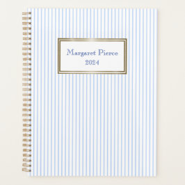 Agenda Margaret Pinstripe Planner con blanco