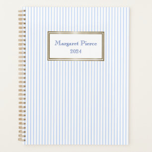 Agenda Margaret Pinstripe Planner con blanco