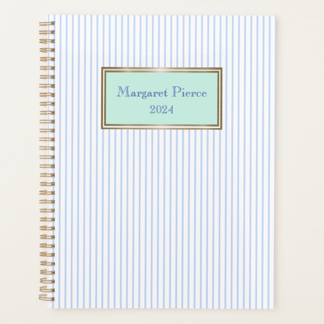 Agenda Margaret Pinstripe Planner en la memoria (Anverso)