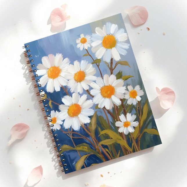 Agenda Margaritas Blancas Acuarela Flores Pintadas (Subido por el creador)