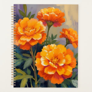 Agenda Margaritas Doradas   Flores Acuarela Floral