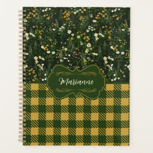 Agenda Marianne Dark Daisy Floral Plaid