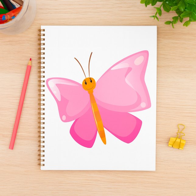 Agenda Mariposa Adorable Personalizado Rosa (Subido por el creador)