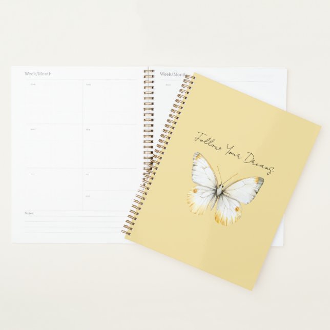 Agenda Mariposa Amarilla Blanca (Demostración)