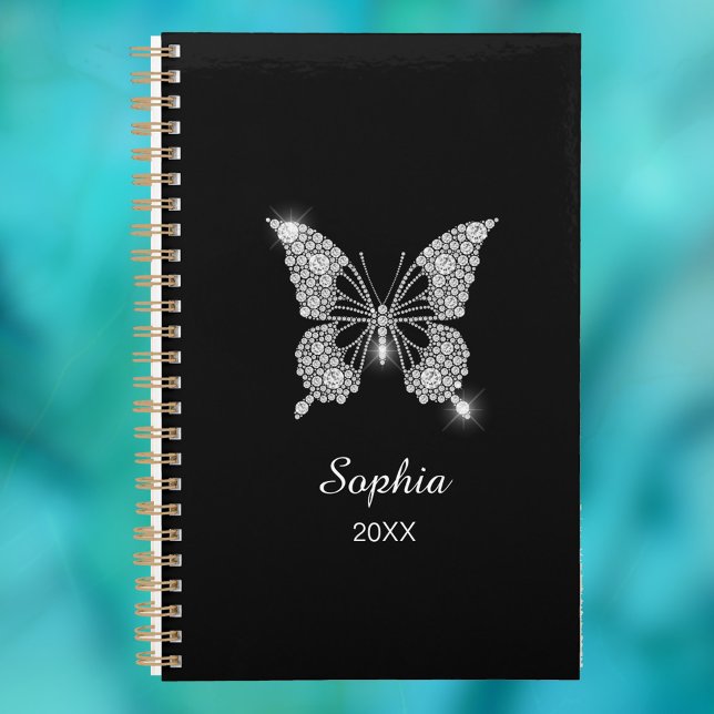 Agenda Mariposa de diamantes blancos, nombre de guión bla (Subido por el creador)