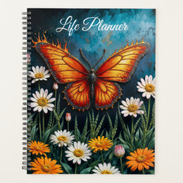 Agenda Mariposa en llamas fantasía arte chamomile blanco