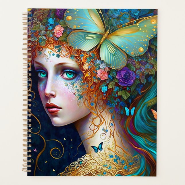 Agenda Mariposa Fairy Elf Lady Fantasy Art (Anverso)