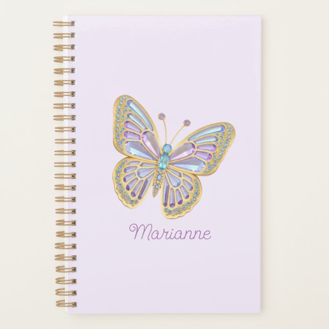 Agenda Mariposa jewel Purple Blue Gold (Anverso)