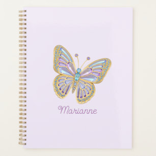 Agenda Mariposa jewel Purple Blue Gold
