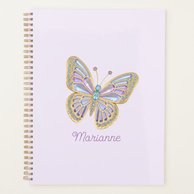 Agenda Mariposa jewel Purple Blue Gold (Anverso)