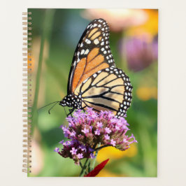 Agenda Mariposa monarca en Verbena y Dahlia Blank