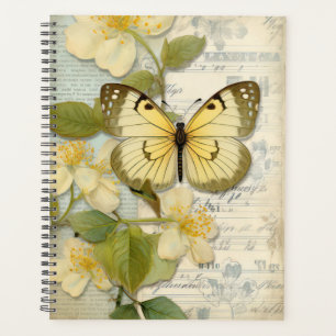 Agenda Mariposa y flores de época