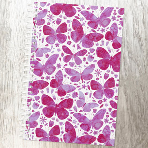 Agenda Mariposas Acuarela Magenta Rosa