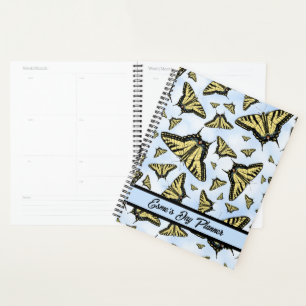 Agenda Mariposas de cola cruda amarilla azul personalizad