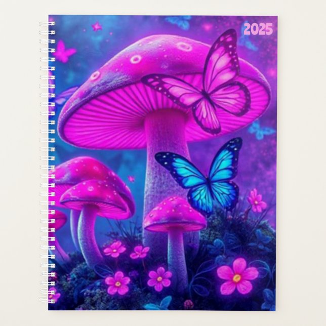 Agenda Mariposas, flores y hongos- (Anverso)